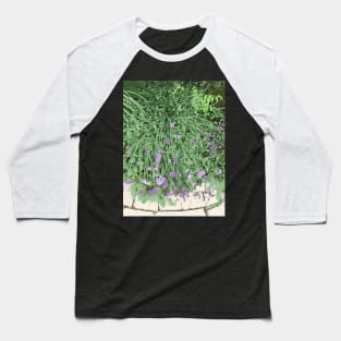 Painted Chives, green purple beige, digitally modified photography Baseball T-Shirt